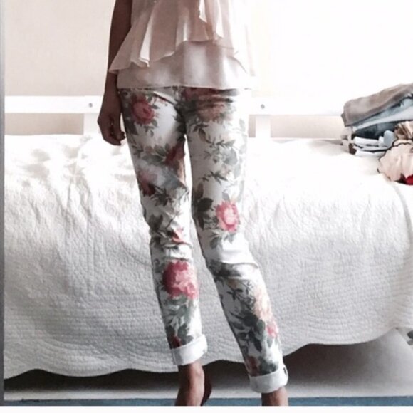 Zara Floral Jegging Jeans - Picture 12 of 12